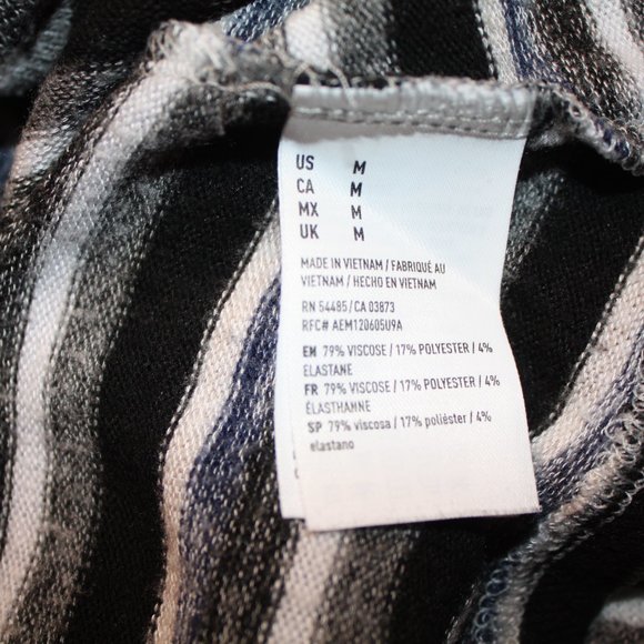 American Eagle Outfitters Black & White Striped Turtleneck Sweater Dress Size M - Picture 5 of 9